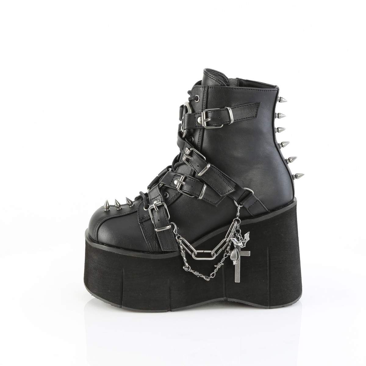 Demonia KERA-21 4 1/2 Inch Platform Faux Lace-Up Ankle Boot Size 6