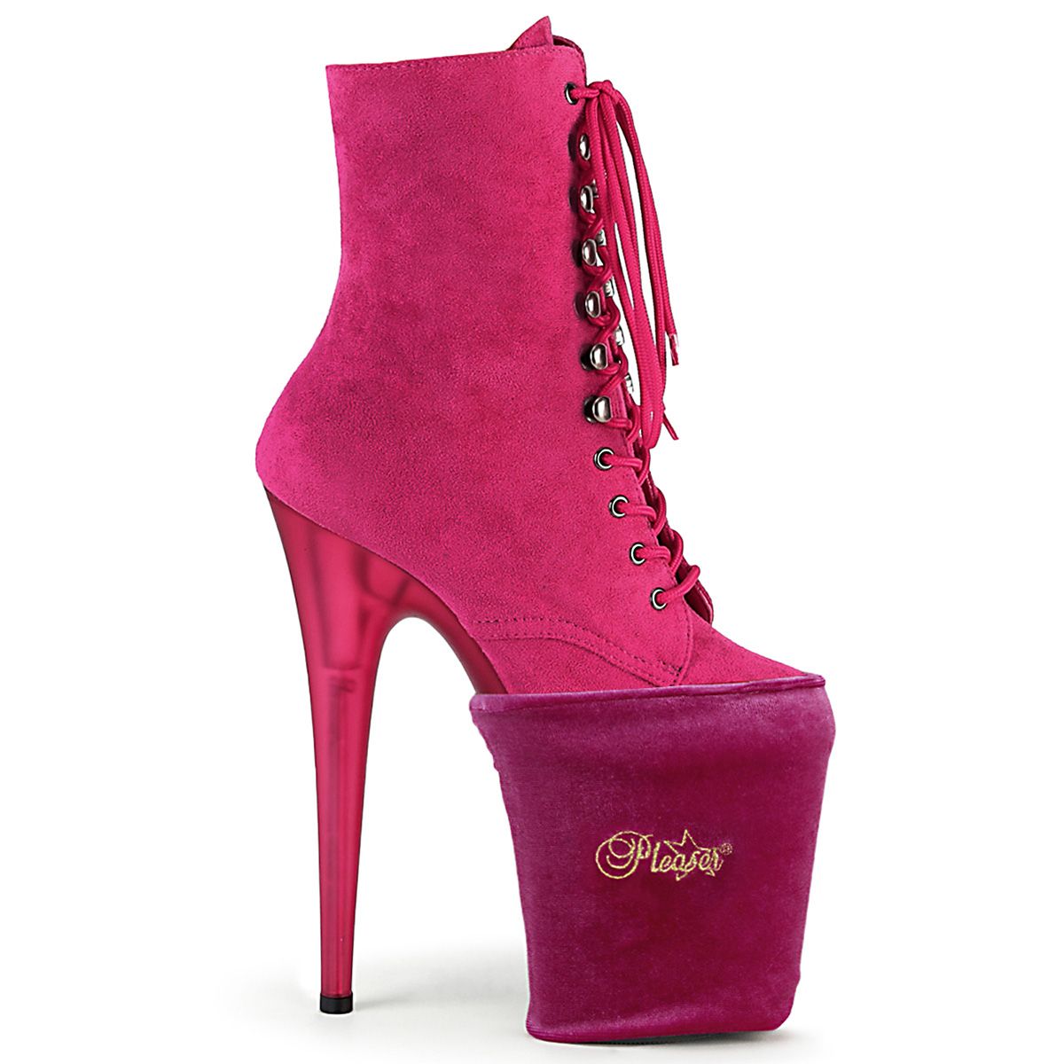 Hot Pink Velvet Pleaser Shoes Protector