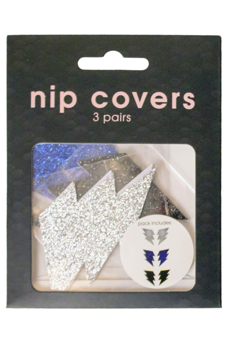 3 Pairs Struck By Glitter Nipple Covers *BOXED* 