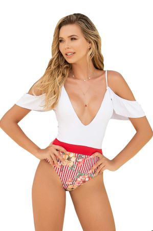 Mapale White One Piece Swimsuit