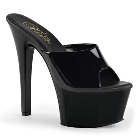 Angel 6 inch heel - Black Lace Up Open Toe Platform Ankle Boot - Burju Shoes